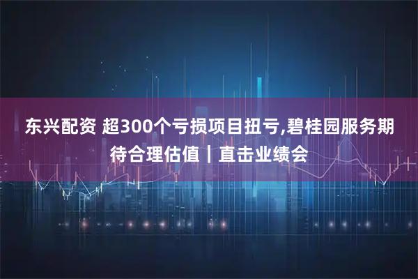 东兴配资 超300个亏损项目扭亏,碧桂园服务期待合理估值｜直击业绩会